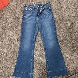 American Eagle Outfitters Women's Flare Blue Jeans